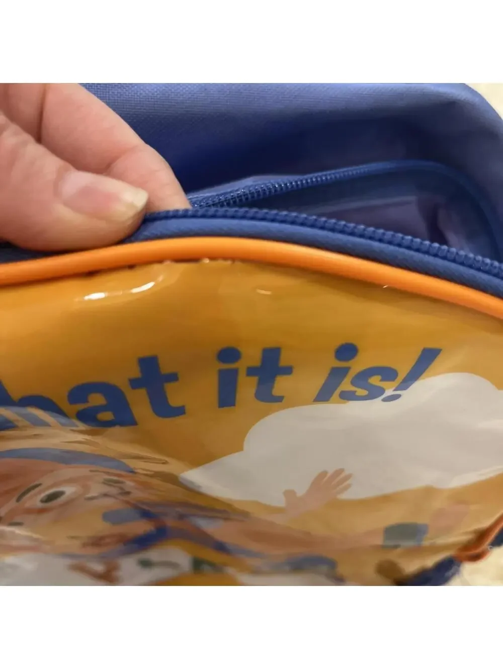 Blippi Backpack Blue And Orange “A Plane!” 16”